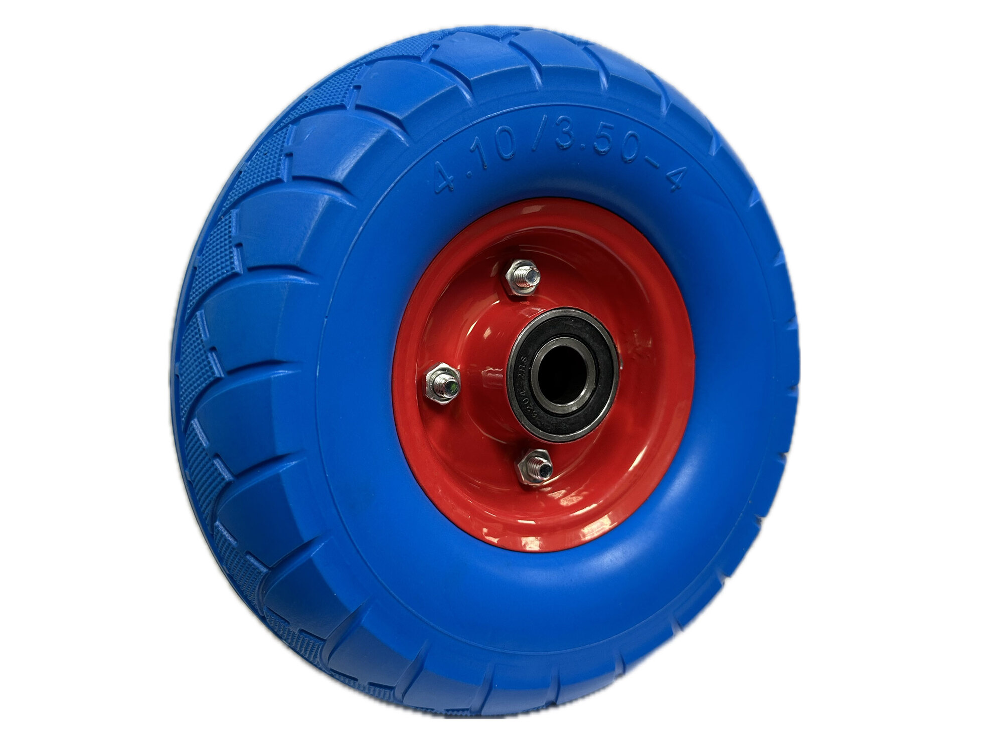Колесо пенополиуретан PU-1814 (г/п 100кг Ф 250мм) (под ось 20мм 6204 синий)