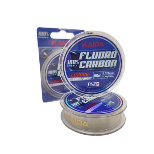 Леска поводковая fluorocarbon каида 50м 0.32мм 11.54 кг.