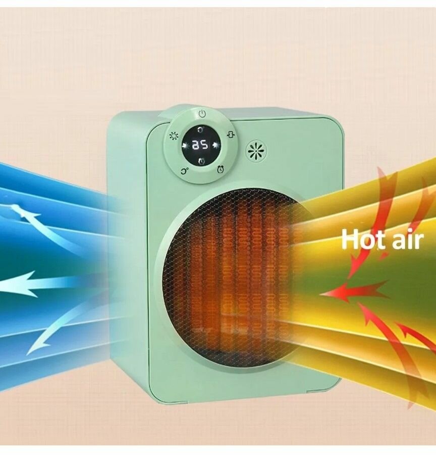 Обзор: Электрический обогреватель с сенсорным экраном / Тепловентилятор с дистанционным управлением для дома и офиса