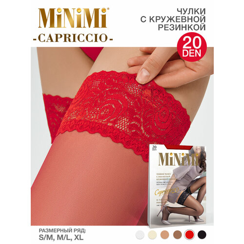 фото Чулки minimi capriccio, 20 den, размер 5, rosso