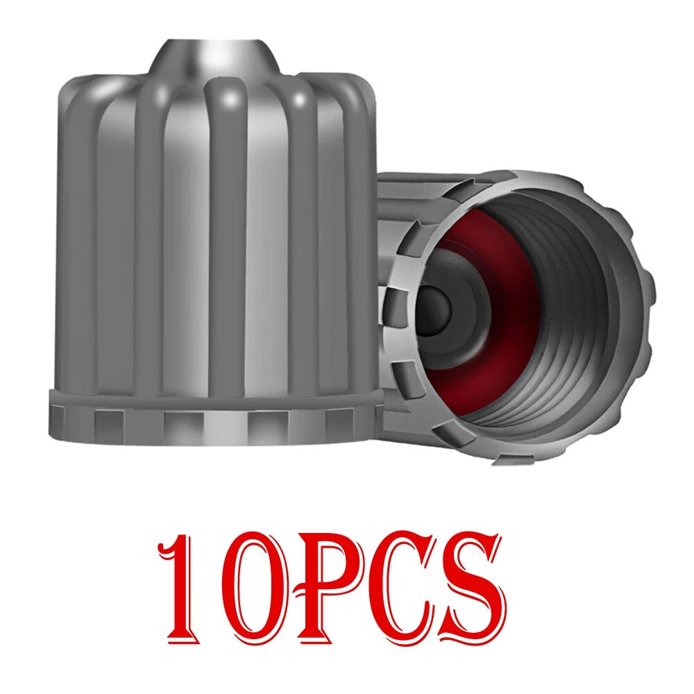 10/20/30/50/100 шт. колпачки для клапанов шин TPMS с резиновым уплотнением, пластиковые колпачки для колес, колпачки для сосков TPMS, аксессуары для автомобильных шин, Style 1- 10PCS-Grey