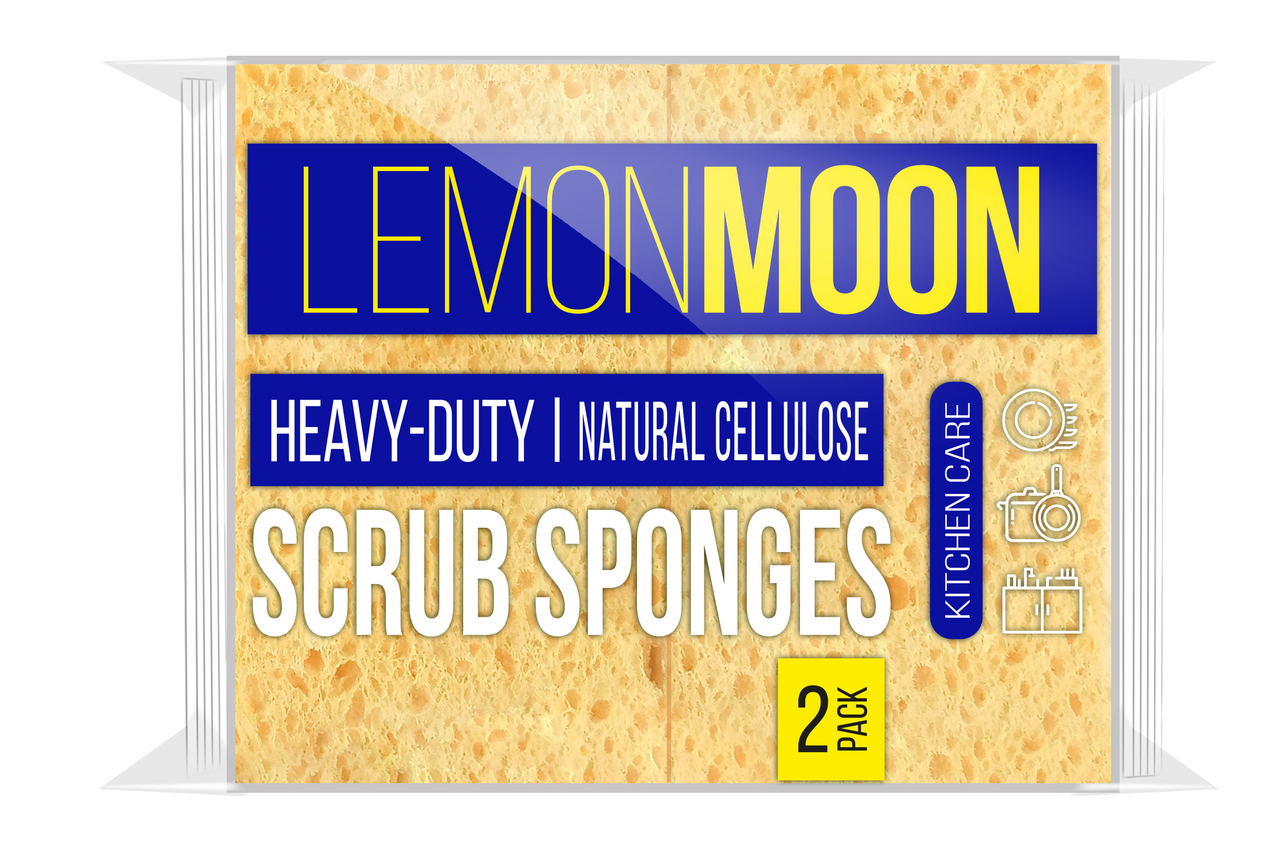 Губка для посуды Lemon Moon целлюлоза 11 x 6.5 x 2.1см 2шт
