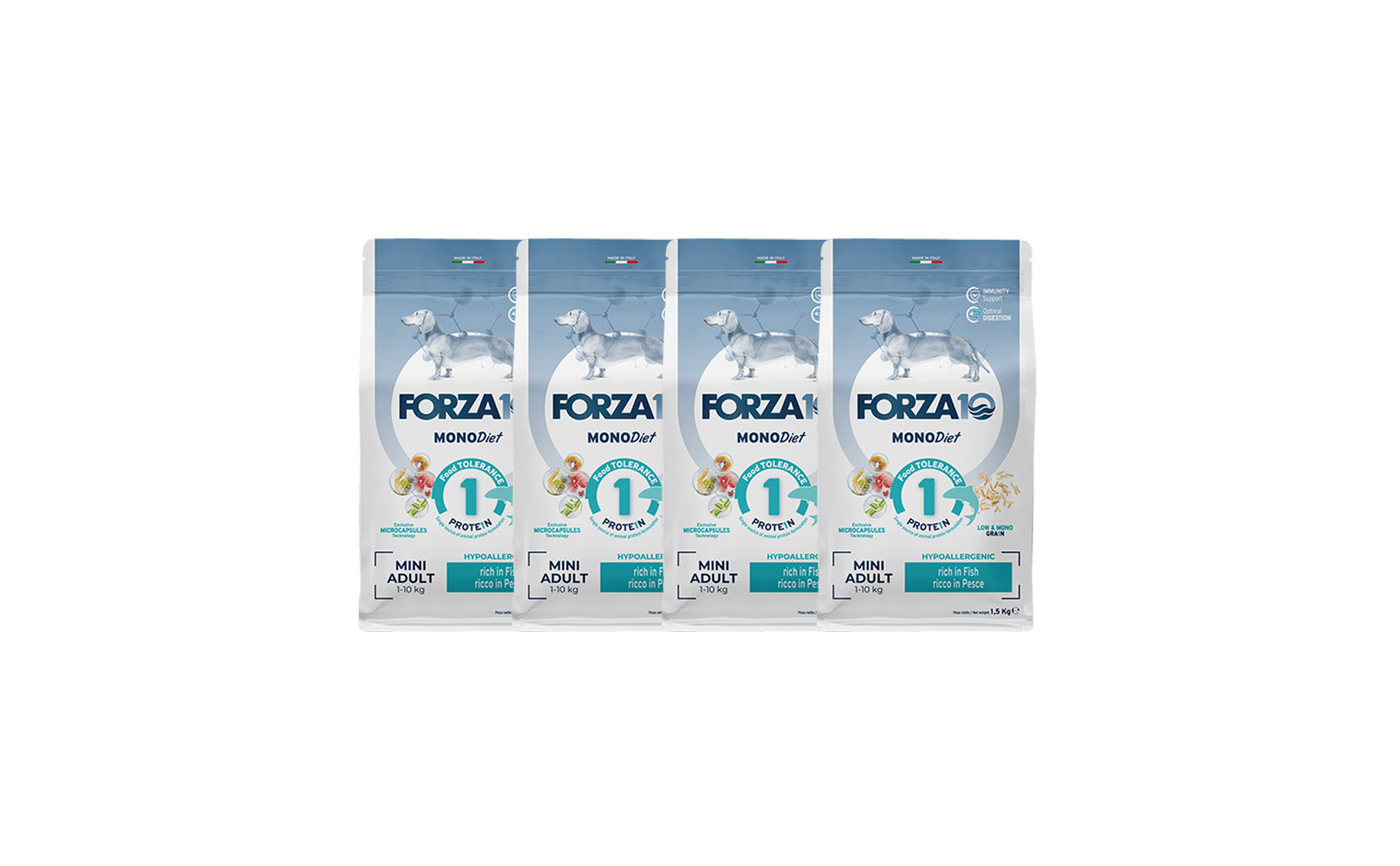 FORZA10 Корм для взрослых собак мелких пород из рыбы 1,5 кг х 4 шт.