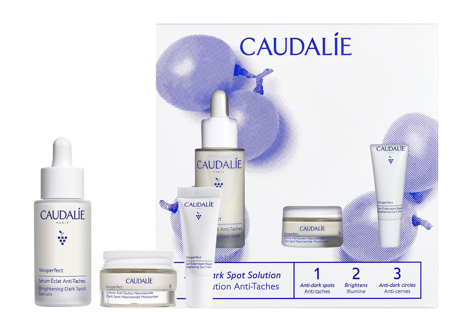 CAUDALIE Vinoperfect Набор для лица для сияния и ровного тона кожи (3 элемента)