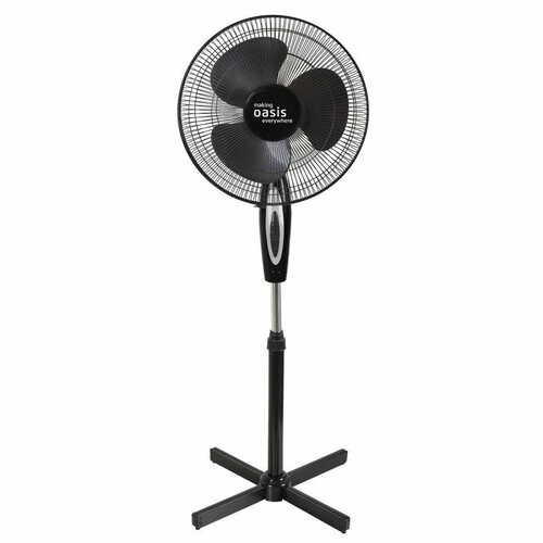 Вентилятор напольный 50 Вт диаметр 45 см, высота 120 см, 3 скорости, черный, Oasis VF-50PB черный