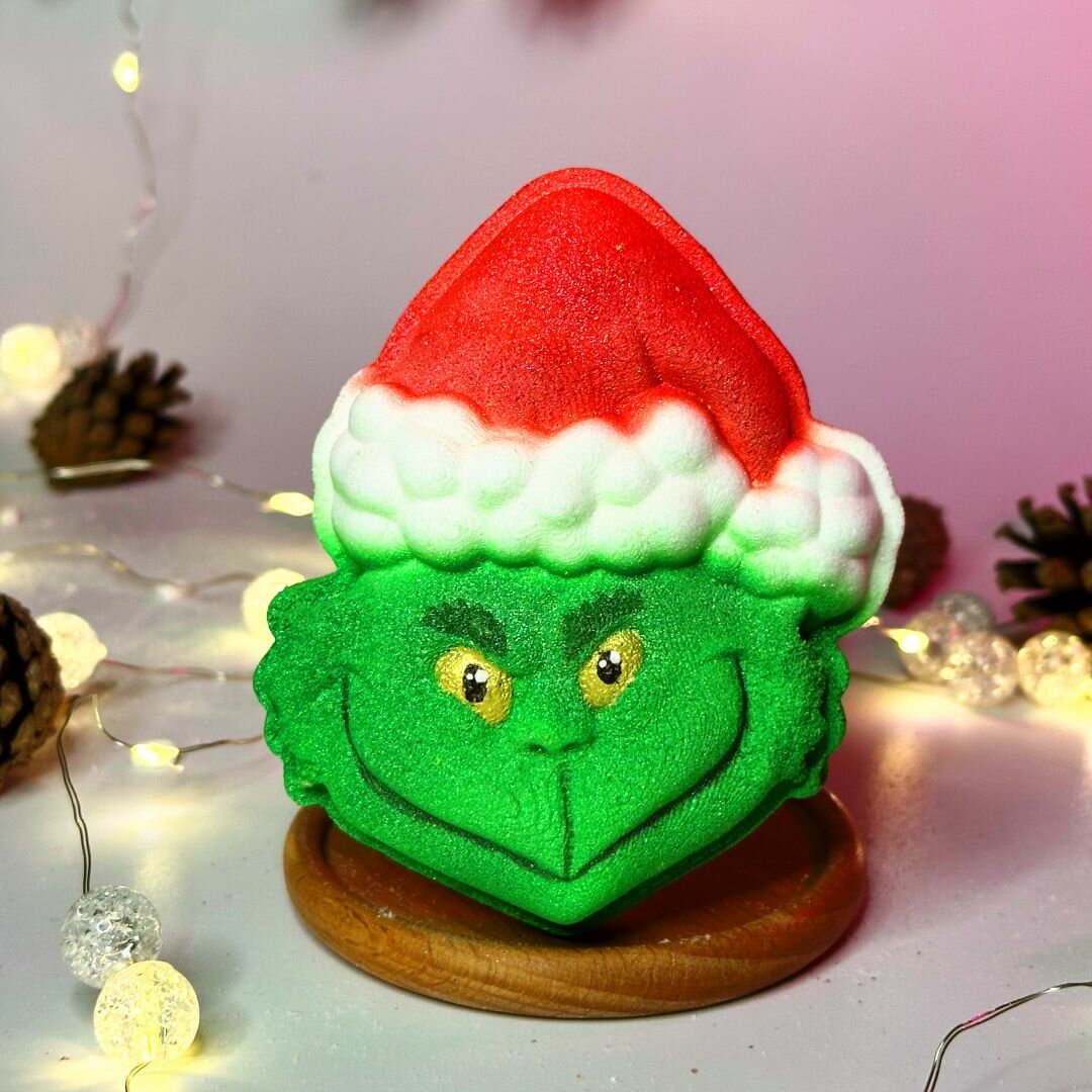 Новогодняя 3D форма для бомбочек Гринч — фото 1
