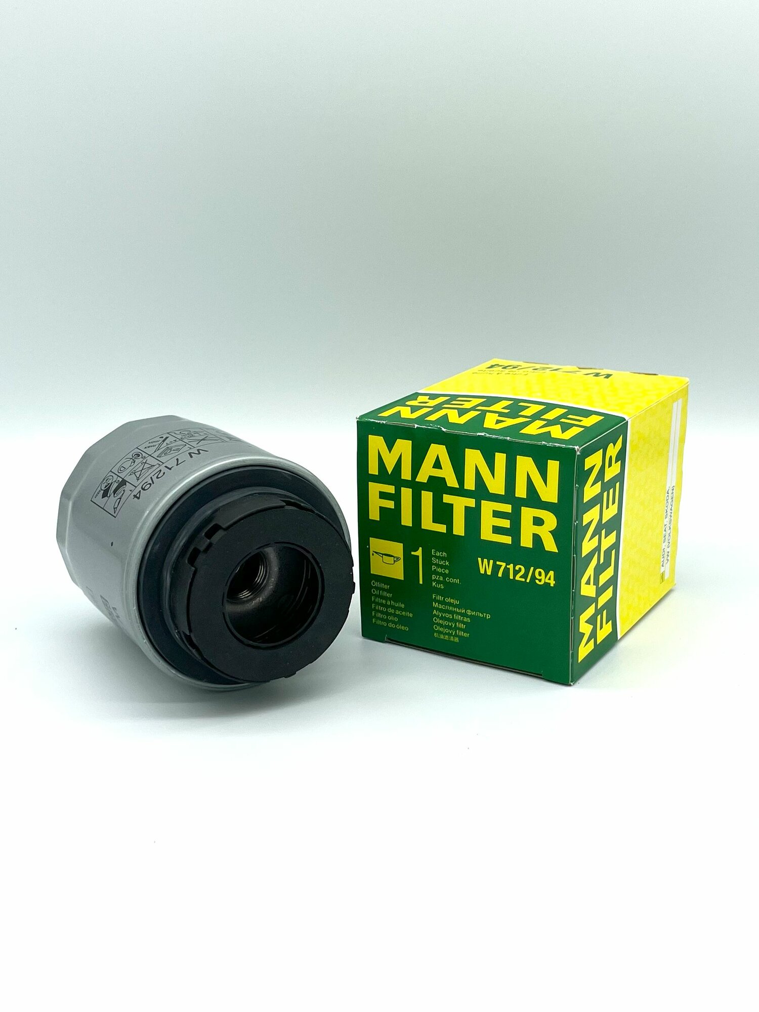 Фильтр масляный MANN W 712/94 для Audi A3, Skoda Fabia Octavia Rapid, Volkswagen Golf V VI Passat (B6) Polo Sedan для двигателей 1.2-1.4 TSI