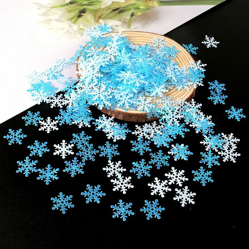 Рождественские украшения из искусственных снежинок Blue, 300PCS