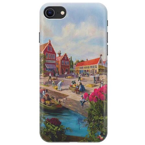 фото Чехол - накладка artcolor для apple iphone 7 / 8 / se (2020) с принтом "старинный амстердам" re:pa