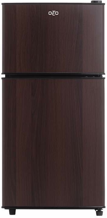 Холодильник OLTO RF-120T, двухкамерный, класс А+, 118 л, коричневый - фотография № 1