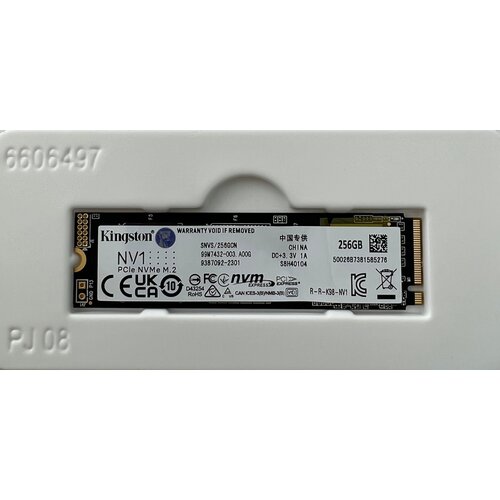 SSD накопитель 256Gb Kingston NV1 SNVS/256GCN M.2 (PCI-E 3.0 x4, up to 2100/1100Mbs, NVMe, 60TBW, 22х80mm)