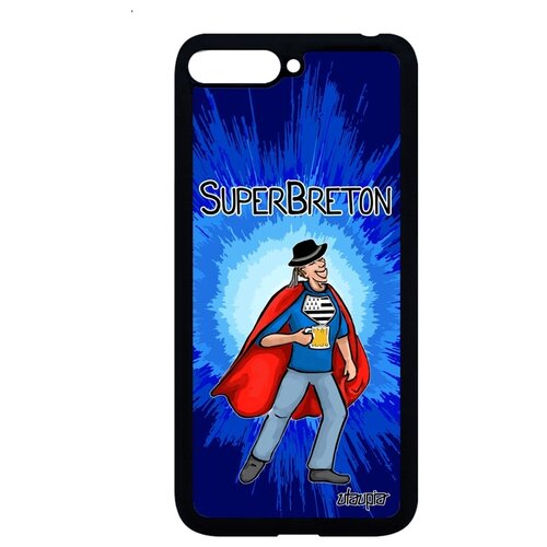 фото Чехол для мобильного y6 2018, "супербретонец" веселый герой utaupia