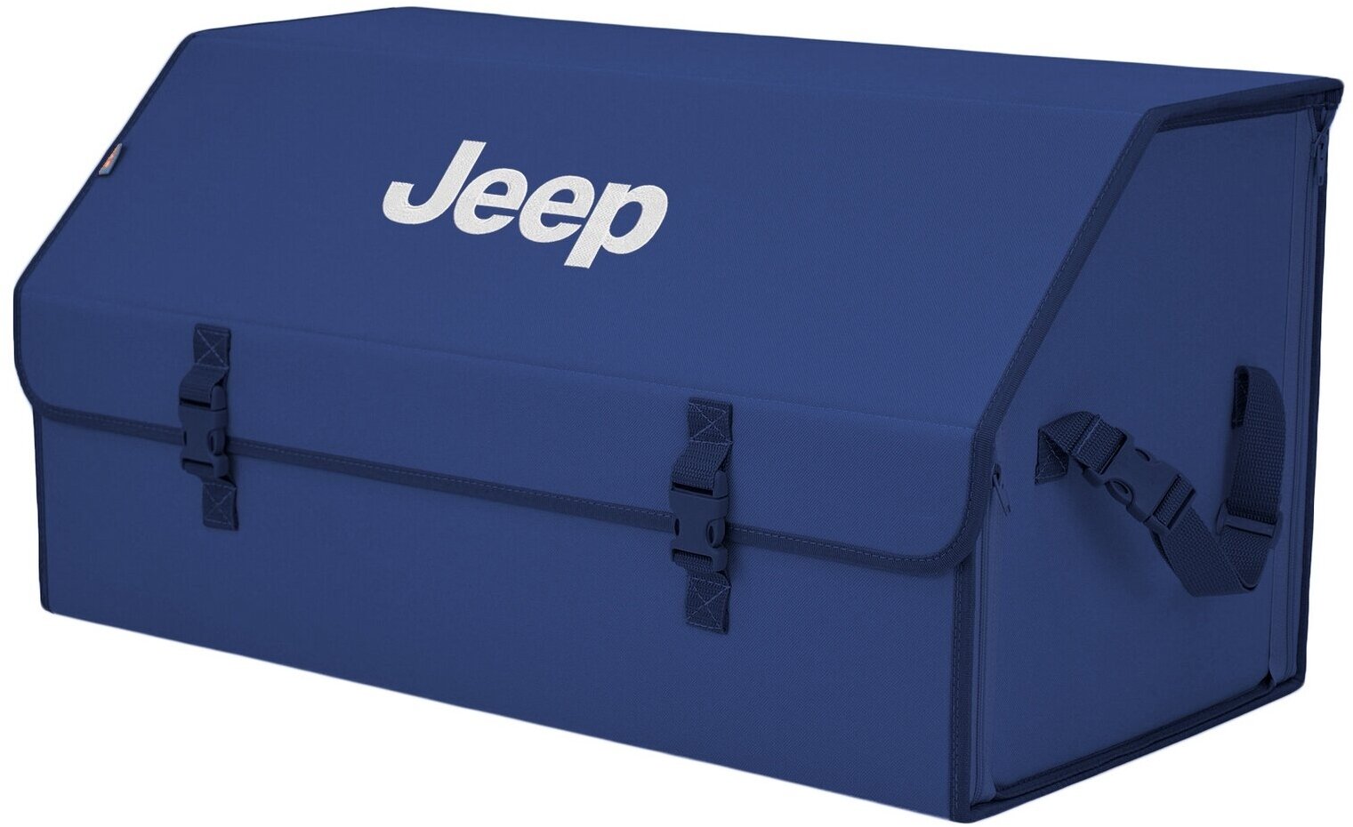 Органайзер-саквояж в багажник "Союз" (размер XL Plus). Цвет: синий с вышивкой Jeep (Джип).