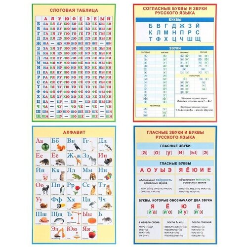 Набор плакатов Русский язык 30х43 см