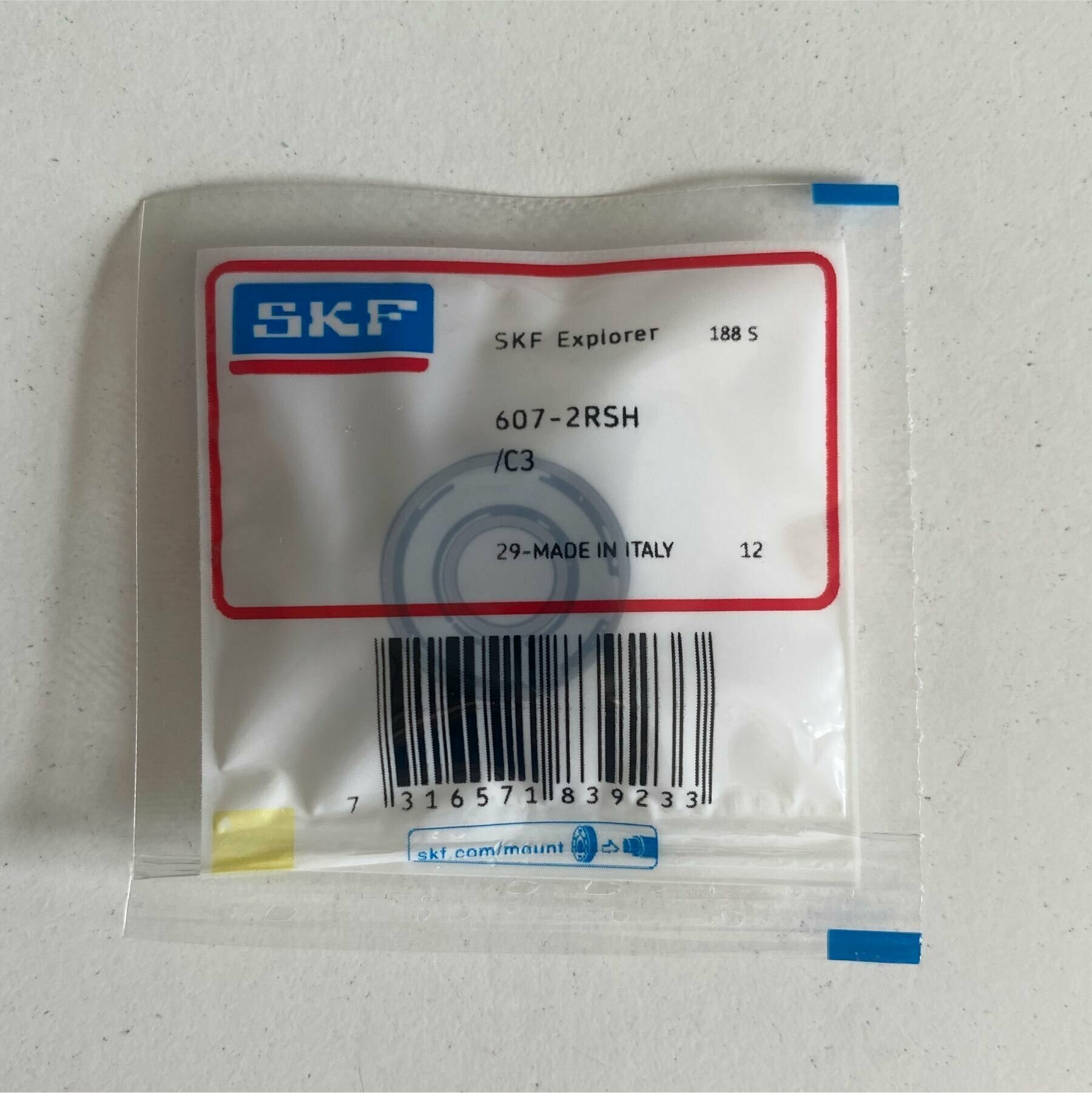 Подшипник SKF 607-2RSH размер 7х19х6 (1шт)