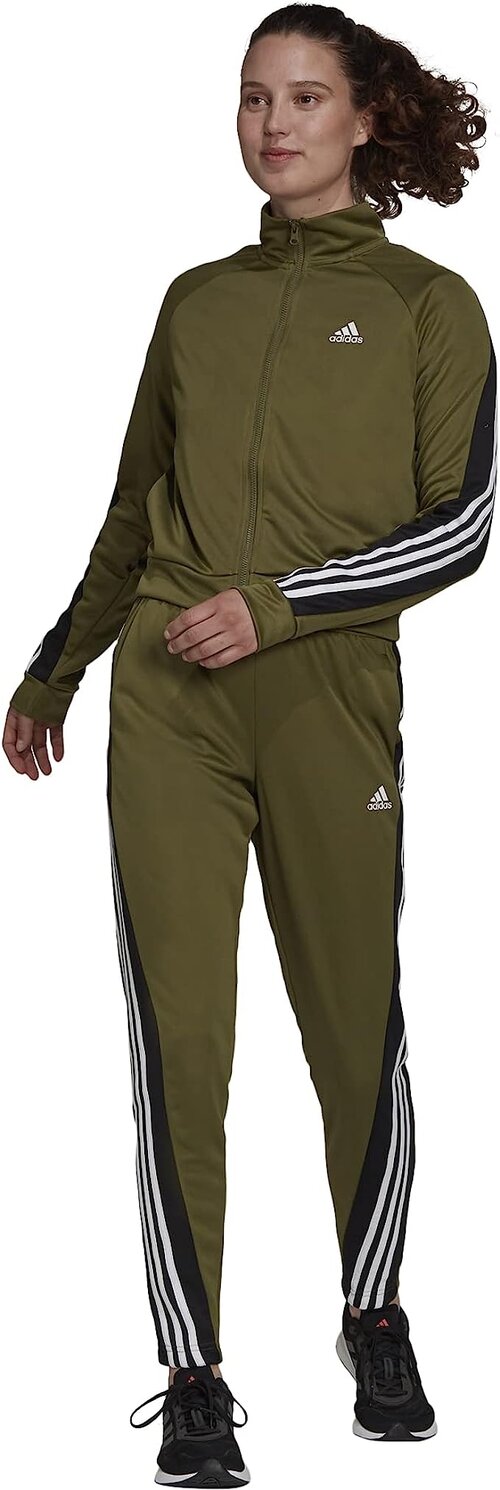 Костюм adidas, размер XL INT, черный, хаки