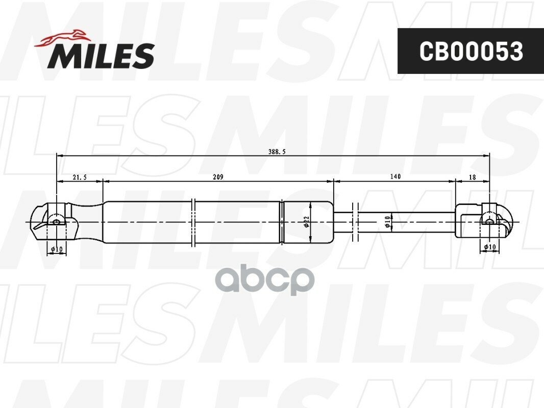 Амортизатор Кр. Багажника Kia Ceed 07- Универсал Miles арт. CB00053