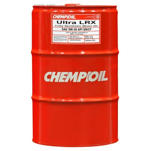 CHEMPIOIL 5w-30 Ultra Lrx Sn/Cf, C3, 60л (Синт. Мотор. Масло)