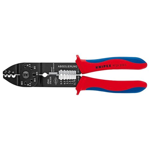 кримпер knipex 97 52 38 красный синий Кримпер Knipex KN-9721215C красный/синий