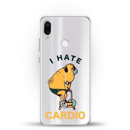 фото Силиконовый чехол не люблю кардио на xiaomi redmi note 7 andy & paul