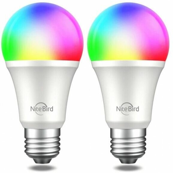 Умная светодиодная лампа NiteBird Smart Bulb WB4 E27, 8Вт - 2 штуки