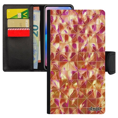 фото Чехол книжка на мобильный apple iphone 6 6s plus, "плиточный мотив" треугольник текстура utaupia