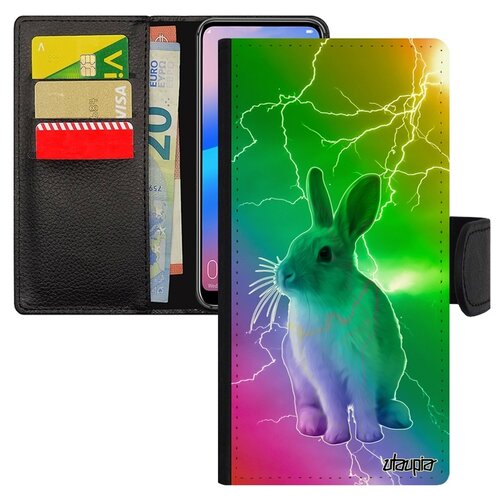 фото Чехол-книжка на смартфон p30 lite, "кролик" грызун шиншилла utaupia