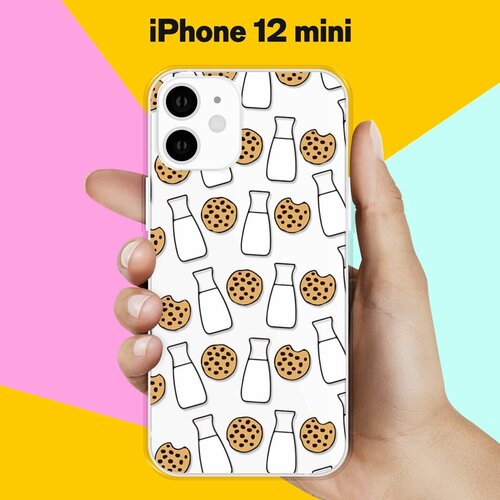 Силиконовый чехол Печеньки и молоко на Apple iPhone 12 mini