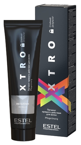 Пигмент прямого действия для волос XTRO BLACK Металлик, 100 мл
