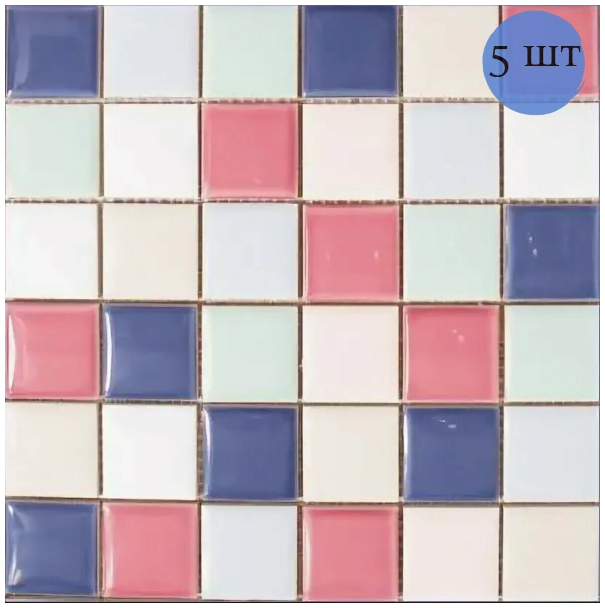 Мозаика керамическая (глянцевая) Equipe ceramica Logos mosaic pastel 30,5х30,5 см 5 шт (0,465 м²)