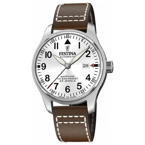 Наручные часы FESTINA Swiss Made, белый, серебряный наручные часы festina swiss made серебряный белый