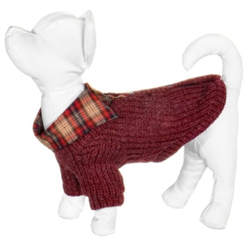 Yami-Yami одежда Свитер для собак с рубашкой, бордовый, S (спинка 25 см) нд28ос 51944-2, 0,82 кг