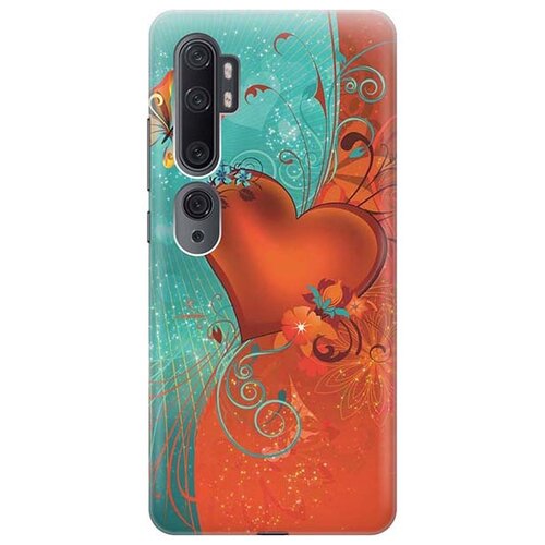фото Ультратонкий силиконовый чехол-накладка для xiaomi mi note 10 / 10 pro с принтом "сердце и бабочка" gosso