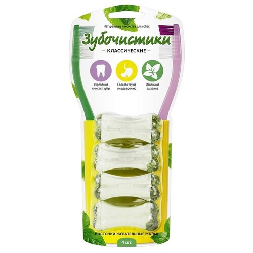 Зубочистики 0,076кг косточки 1уп(4шт) жевательные малые