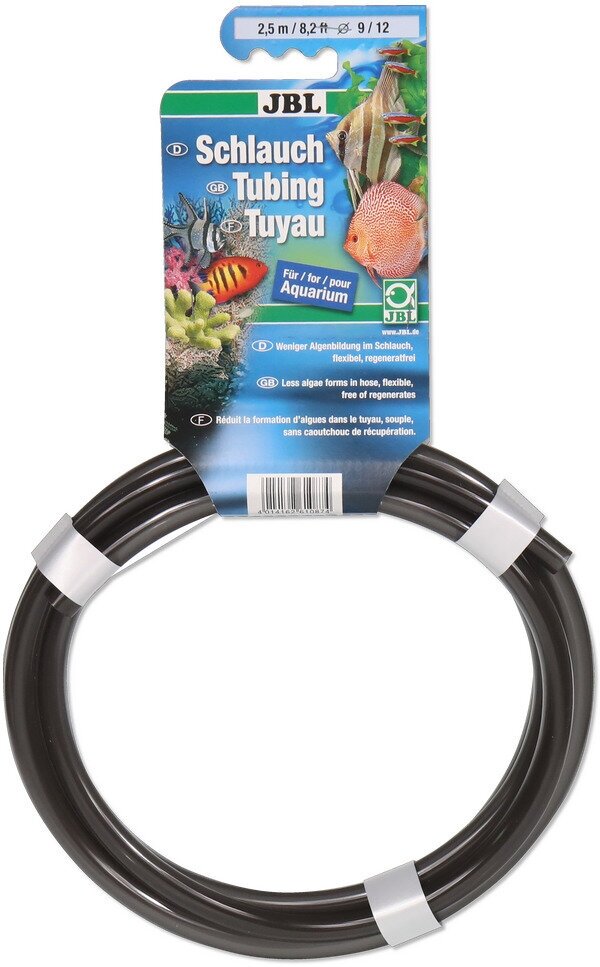 JBL Aquarium tubing GREY 9/12 - Шланг для воды, прозрачный серый, 2,5 м, на подвесе - фотография № 5