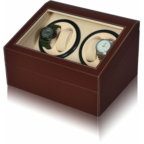 фото Шкатулка для автоподзавода 4-x часов jebely (виндер для завода часов, тайммувер)