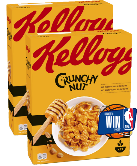 Сухой завтрак Kellogg's Crunchy Nut / Келлогс Кранчи Нат, набор, 750гр - фотография № 1