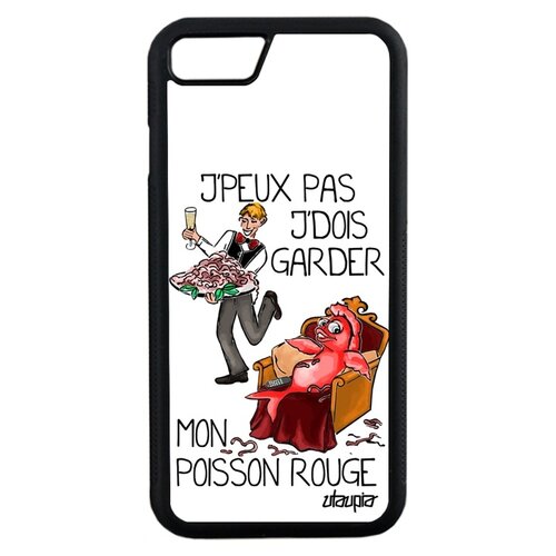 фото Чехол на смартфон iphone 8, "не могу - у меня красная рыбка!" пародия предлог utaupia