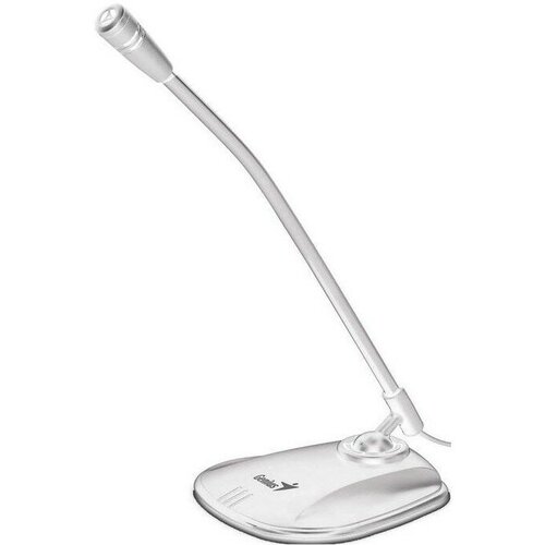 Микрофон Genius MIC-01A 100Hz-10kHz 2200 Ohm проводной настольный 3м белый jack 35 мм 58500₽