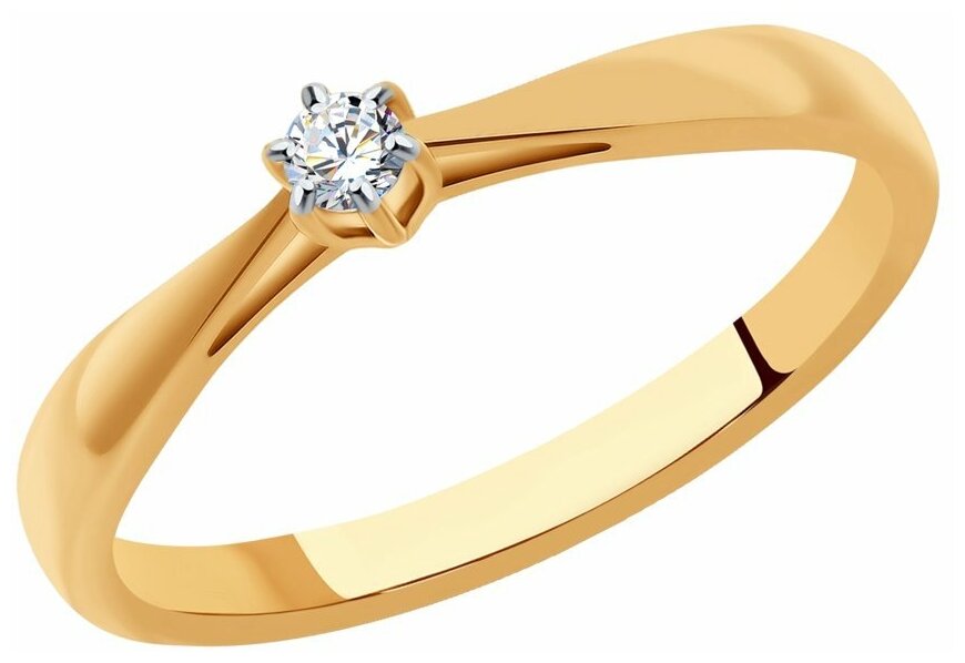 Помолвочное кольцо SOKOLOV Diamonds из золота с бриллиантом 1011345 