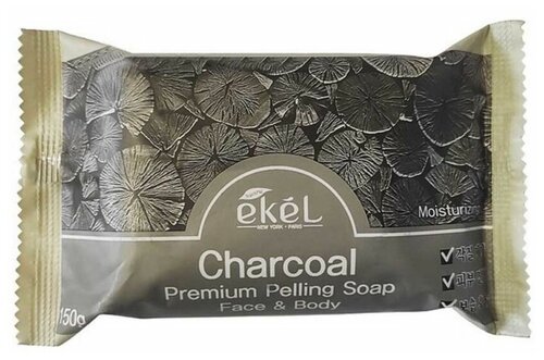 Ekel Мыло косметическое с экстрактом древесного угля / Peeling Soap Charcoal, 150 г