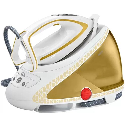 парогенератор tefal pro express ultimate ii gv9712e0 синий белый Парогенератор Tefal GV9581 Pro Express Ultimate золотистый / белый