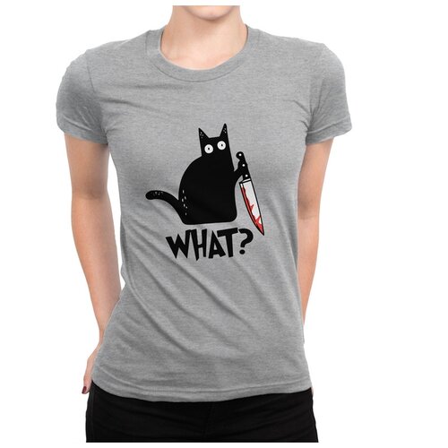 фото Футболка dream shirts "what!?" женская 3xl серая