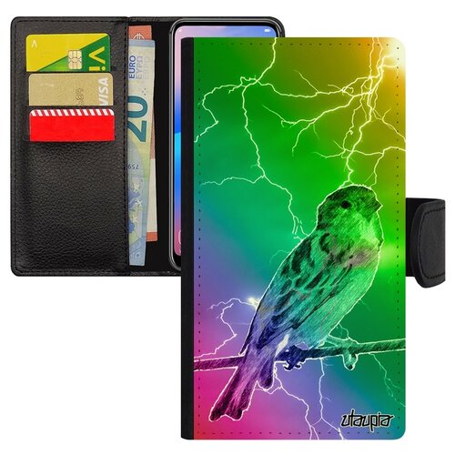 фото Чехол книжка для мобильного iphone 8, "воробей" птица воробьишка utaupia