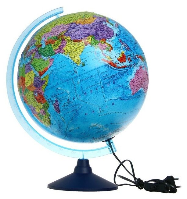 Глобен Глобус политический "Глобен", диаметр 250 мм, интерактивный, рельефный, с подсветкой, с очками