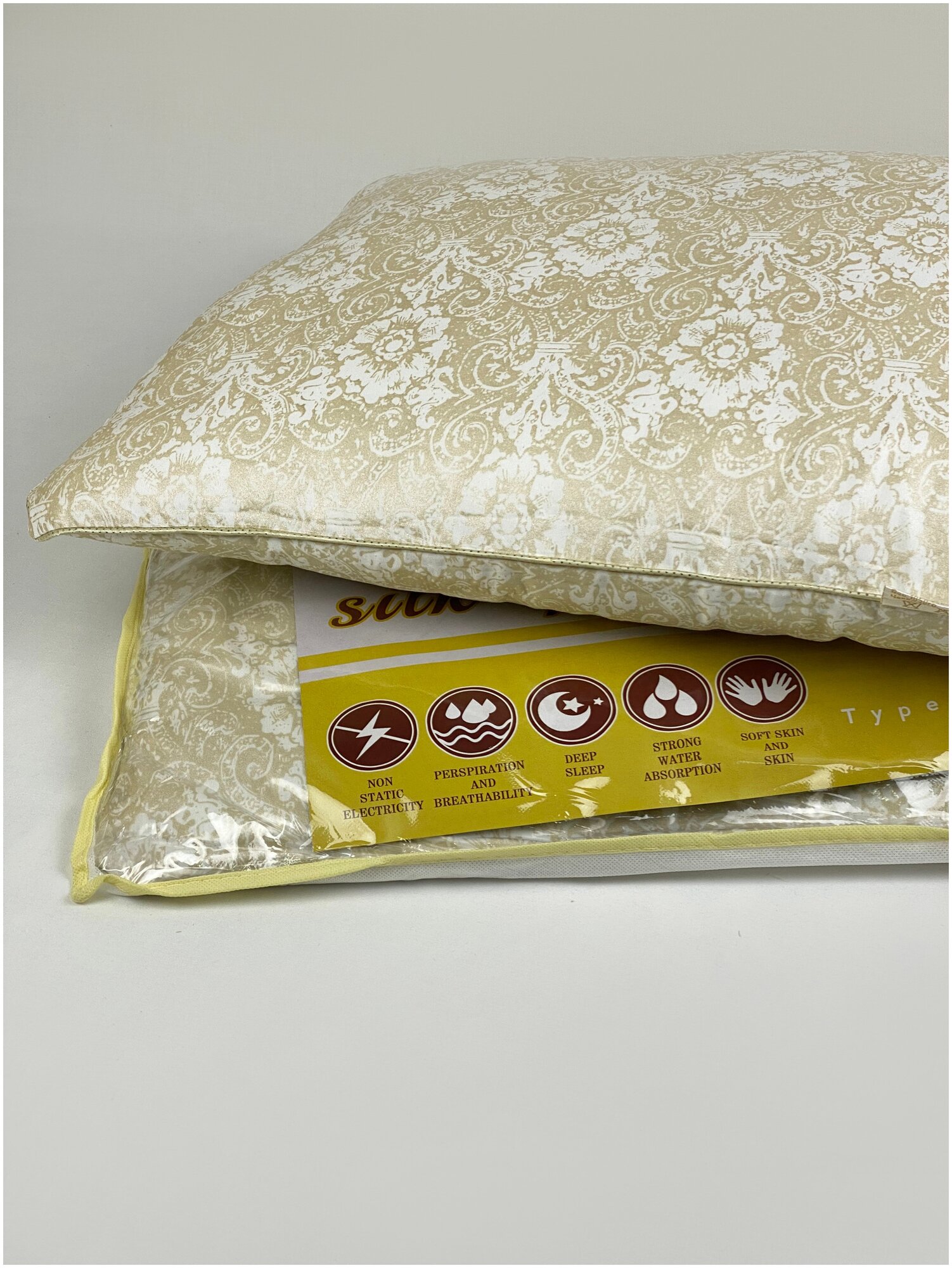 Подушка из шелка Meizhouling натуральная 70х70 см, мягкая - фотография № 4