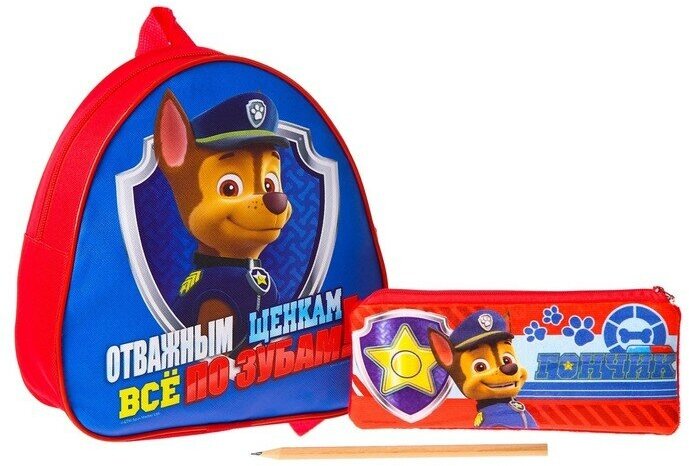 Paw Patrol Детский набор рюкзак + пенал, Гончик, Щенячий патруль