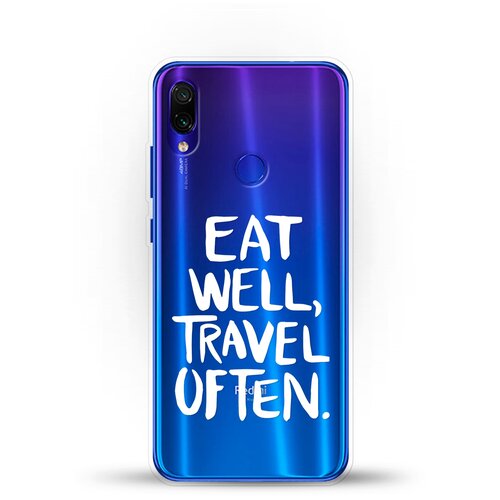 фото Силиконовый чехол eat well на xiaomi redmi note 7 pro andy & paul