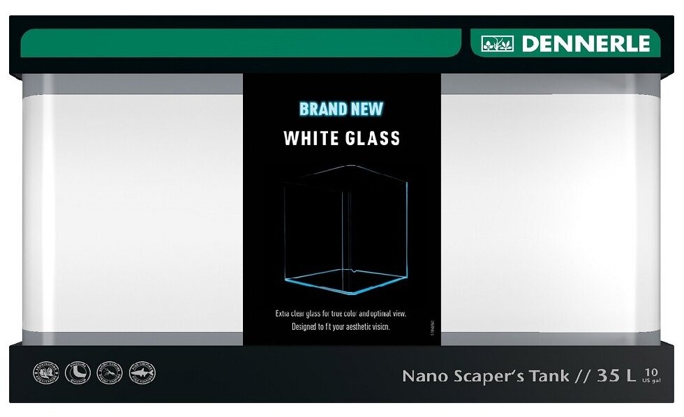 Dennerle Nano Scaper's Tank White Glass Аквариум 35 литров, из осветленного стекла (400х320х280) - фотография № 1