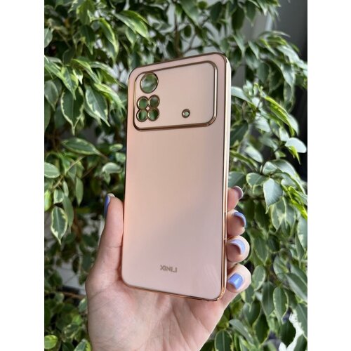 Силиконовый чехол xinli для Xiaomi Poco M4 Pro 4G / Поко М4 Про 4G (Золотой)